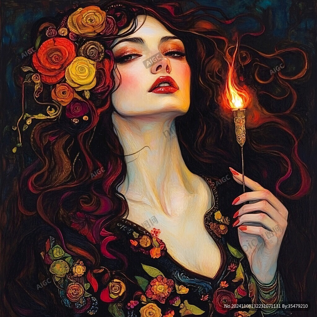 女性唯美裝飾畫