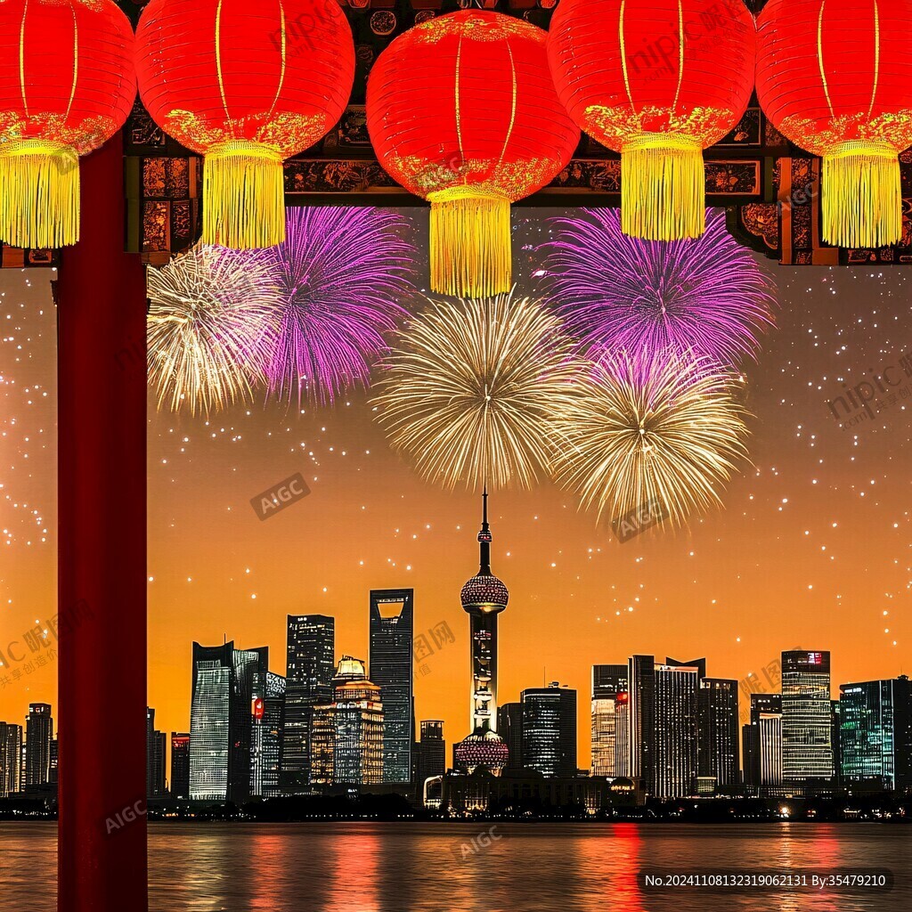 北上廣深新年背景