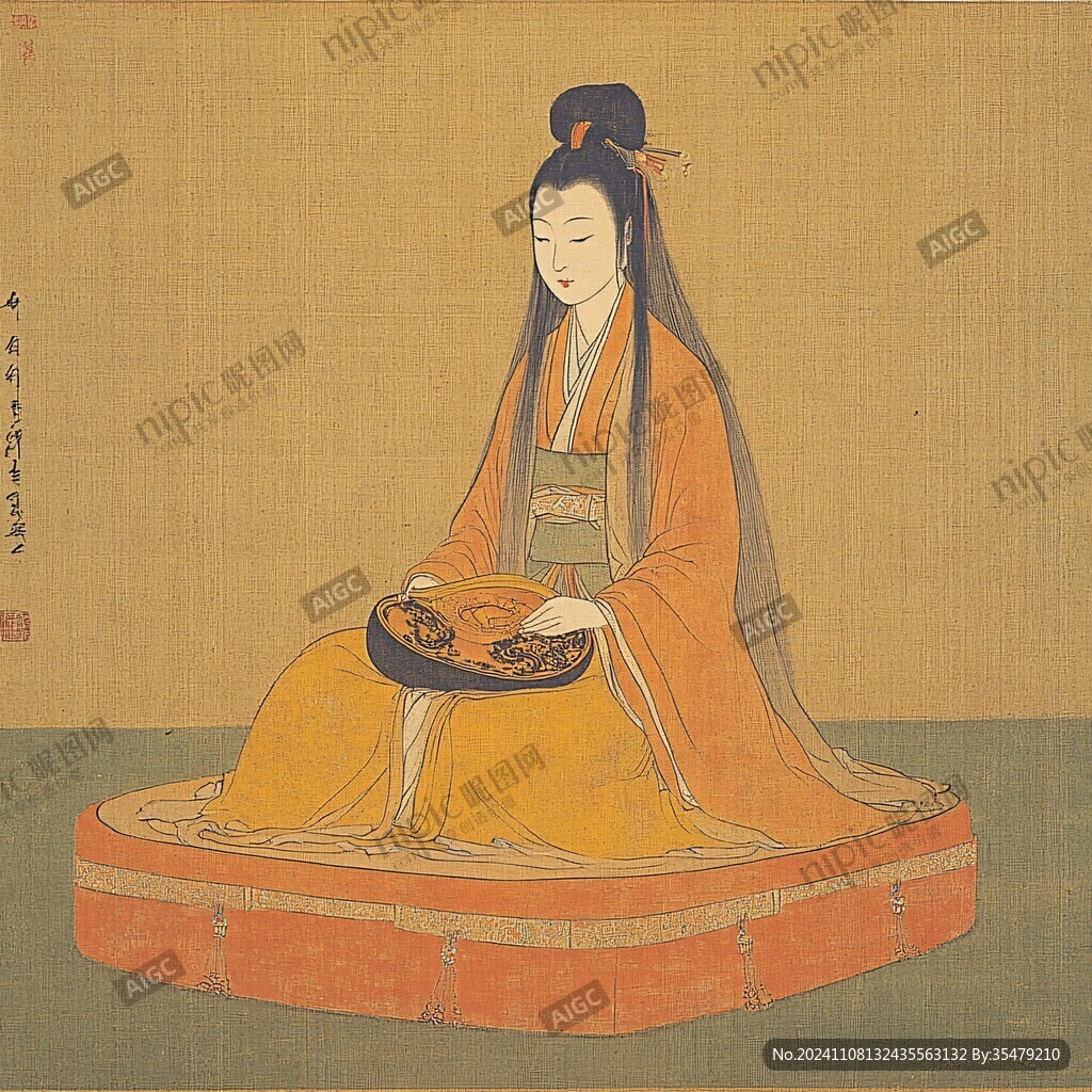 仕女坐像