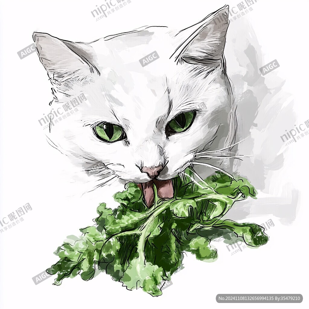 貓糧插畫