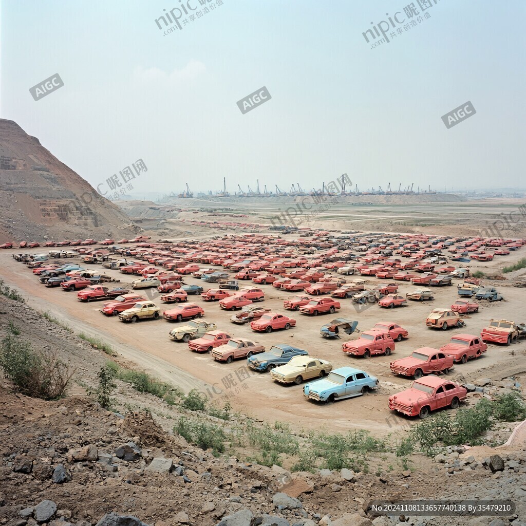汽車墳場一角