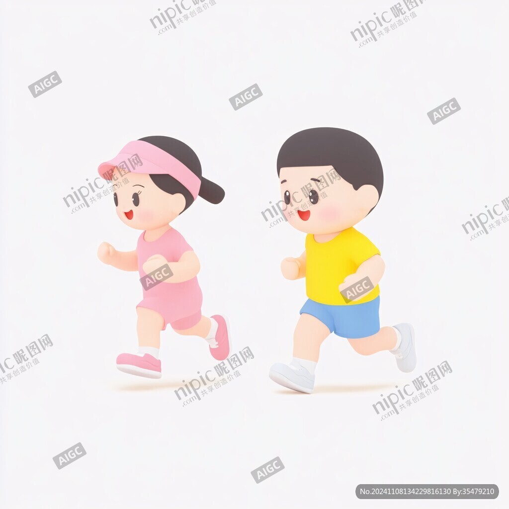 運(yùn)動(dòng)幼兒天真插畫