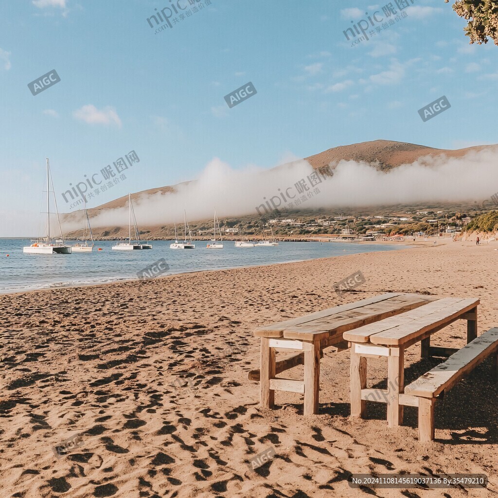 陽(yáng)光海灘海邊云海
