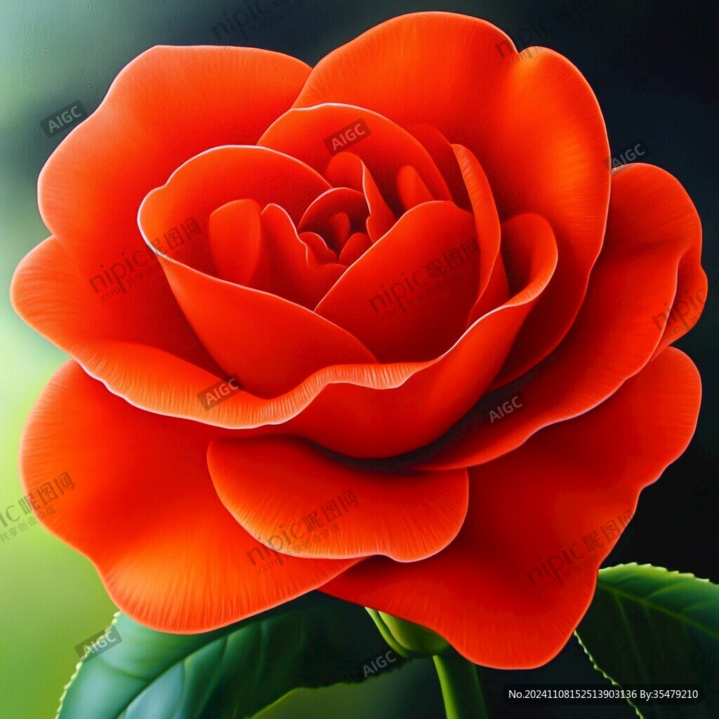 3d紅色花