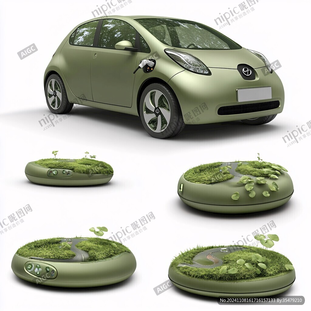 綠色環(huán)保轎車