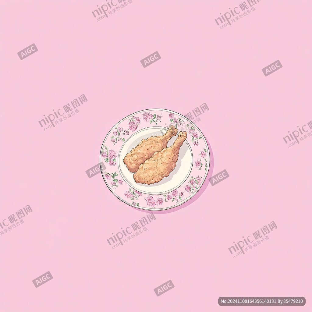 炸雞排插畫