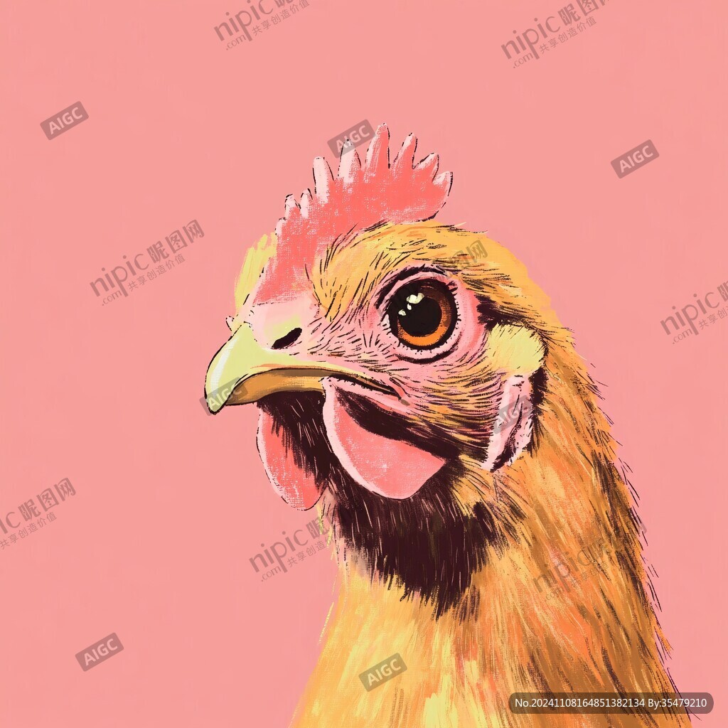 蘆花雞插畫