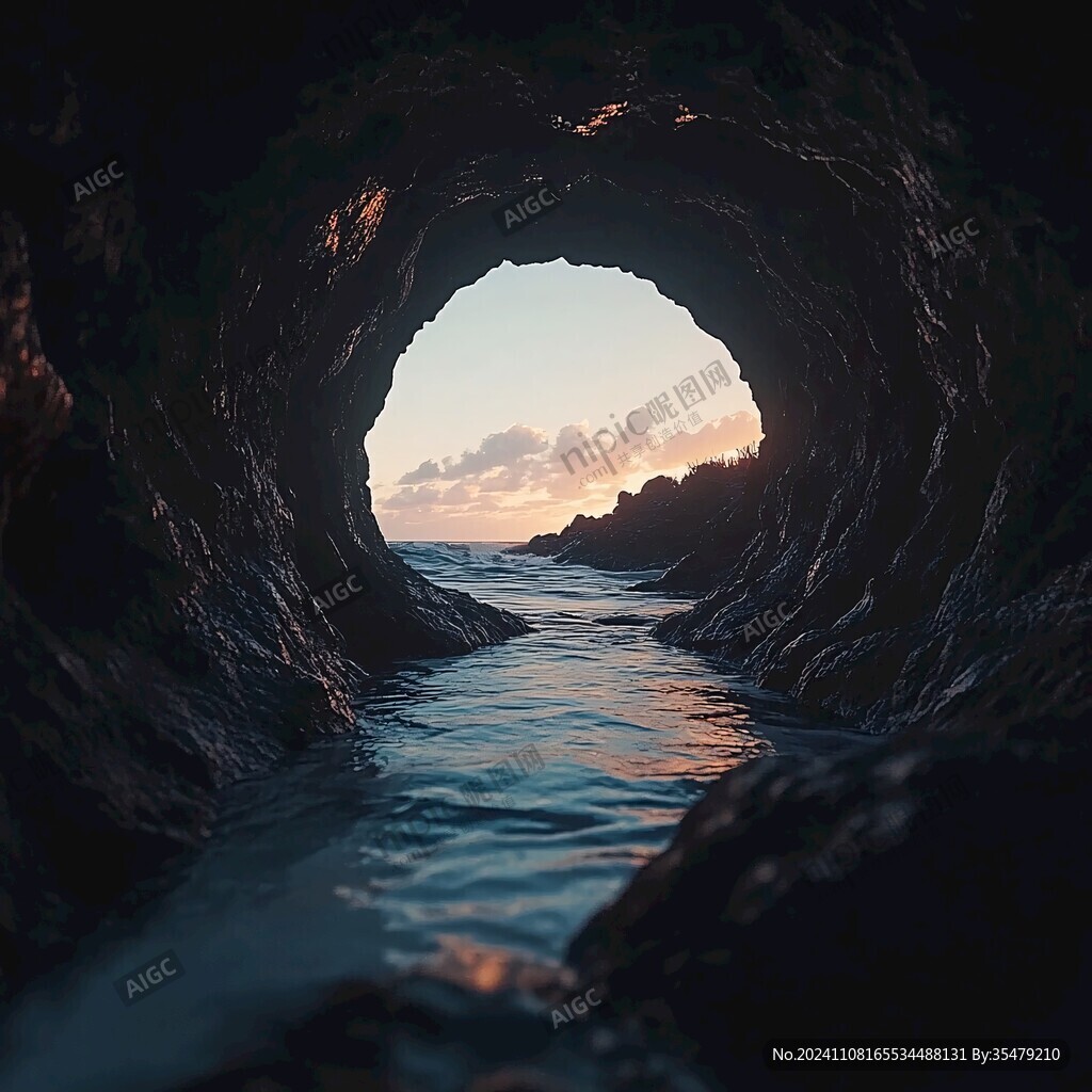 巖洞巖石海礁