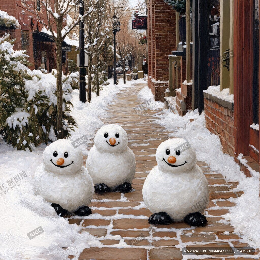 校園里的雪人