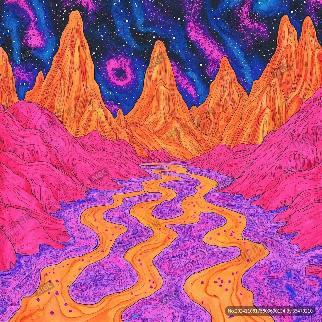 山河插畫