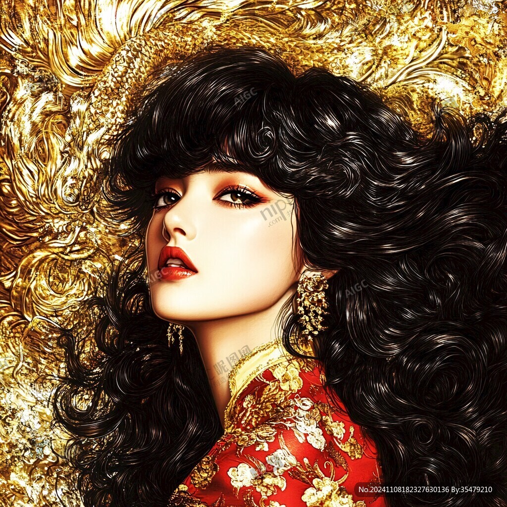 維吾爾美女插畫