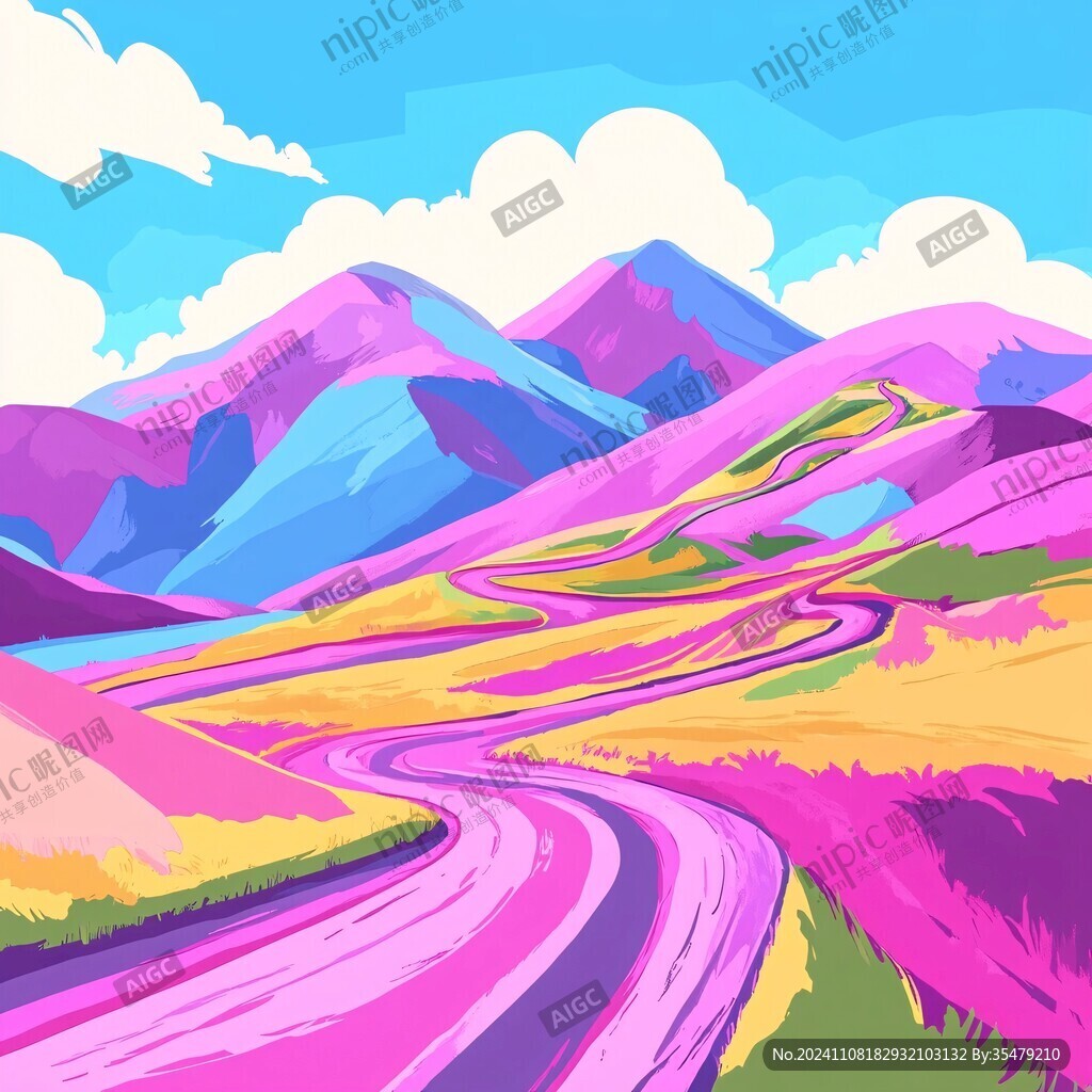 粉色的超現(xiàn)實景觀