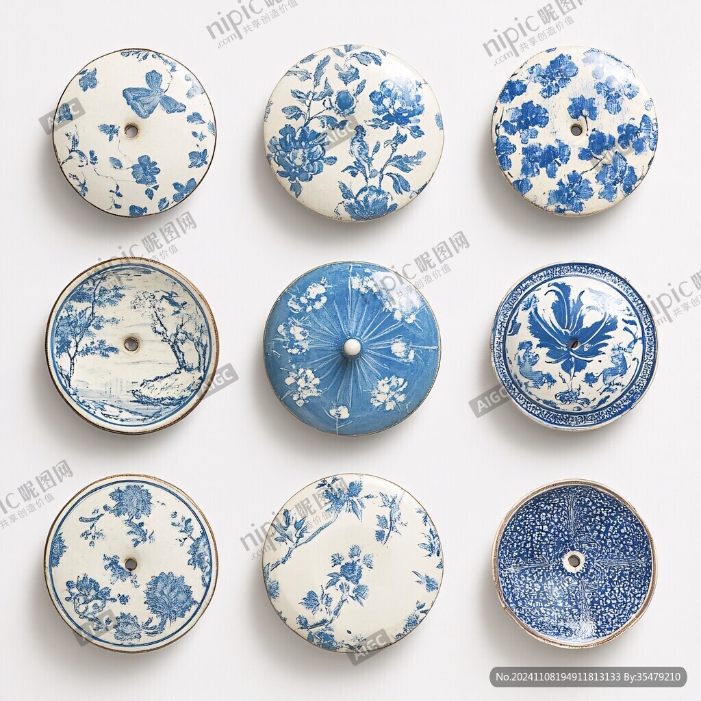 陶瓷花片青花瓷