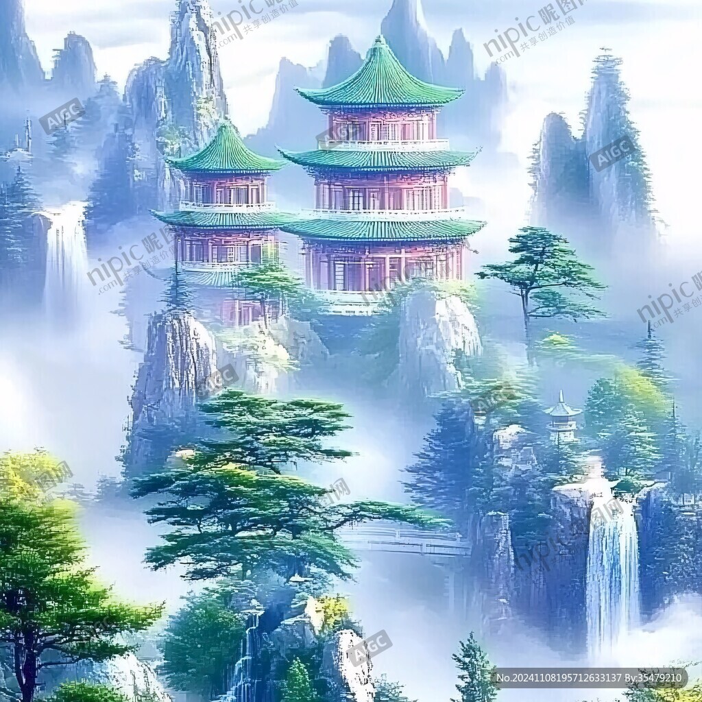 宮殿樓閣仙境仙人大殿