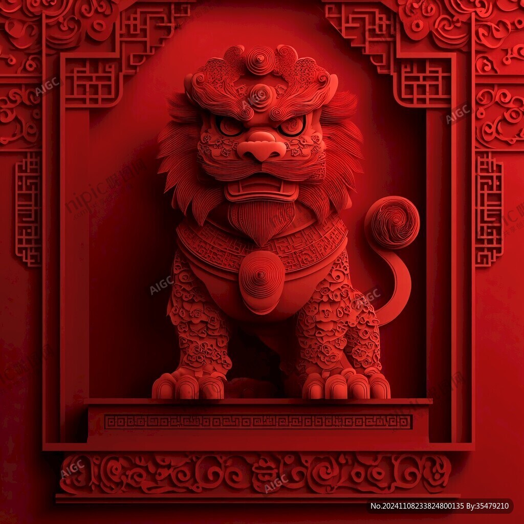 中式門獅子