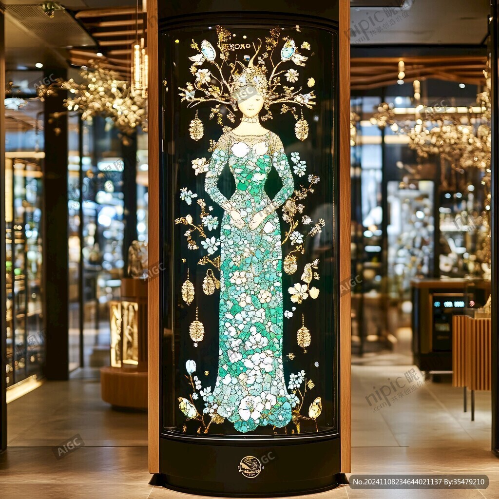 旗袍專賣店櫥窗裝飾