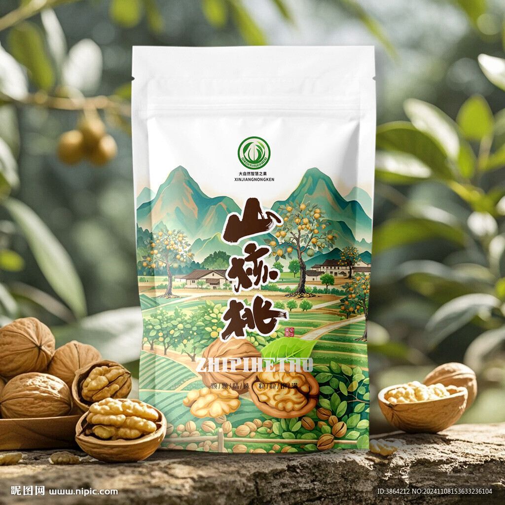 核桃包裝  下載為展開圖