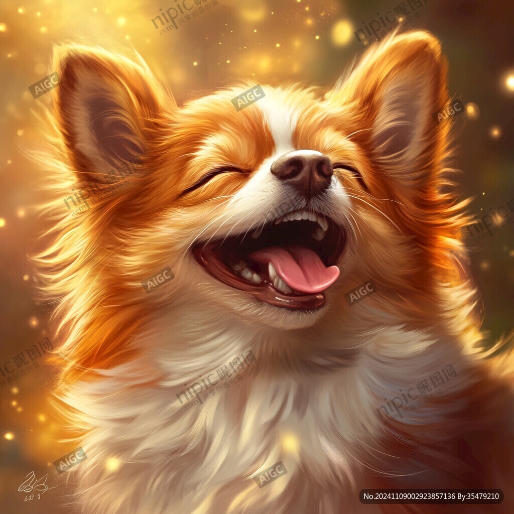 狗狗寫實插畫