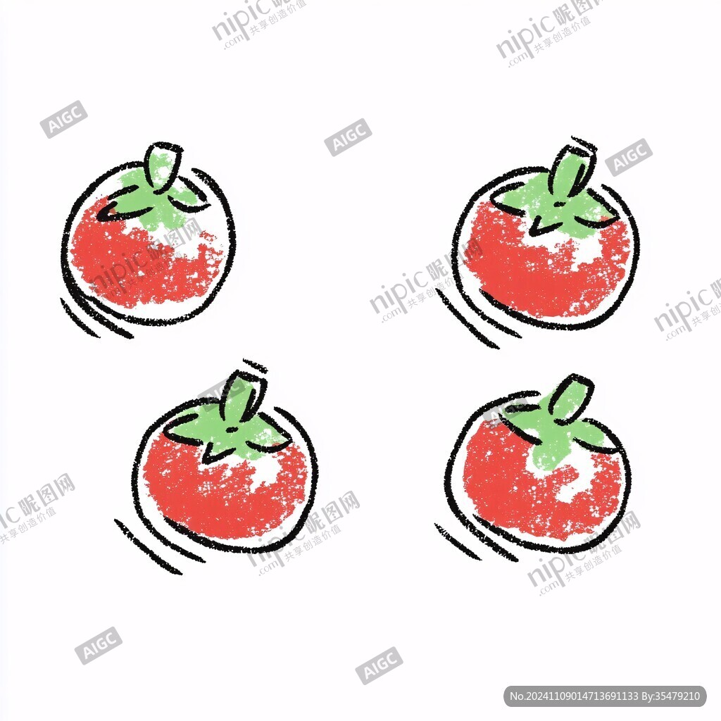 冰糖小番茄插畫
