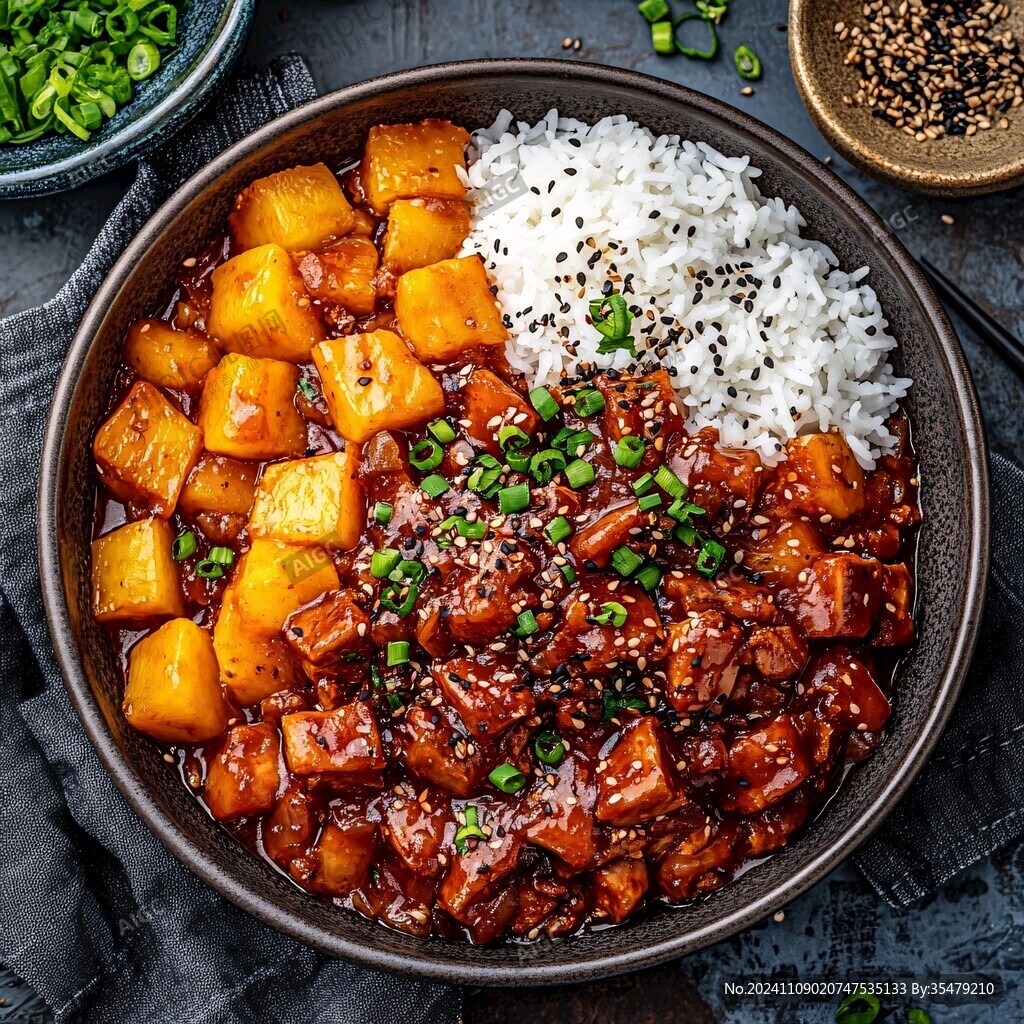 麻辣雞丁套餐飯