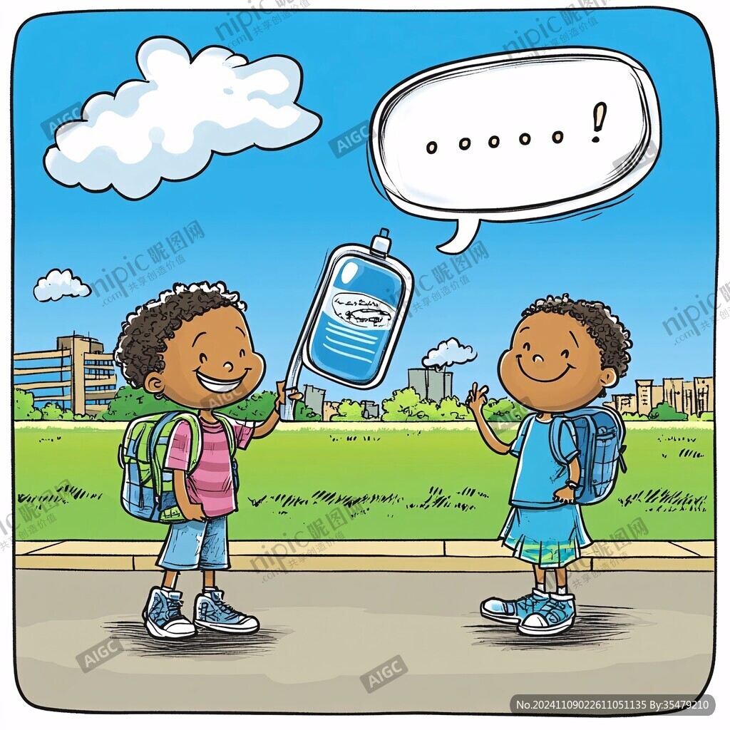 送水的小學生