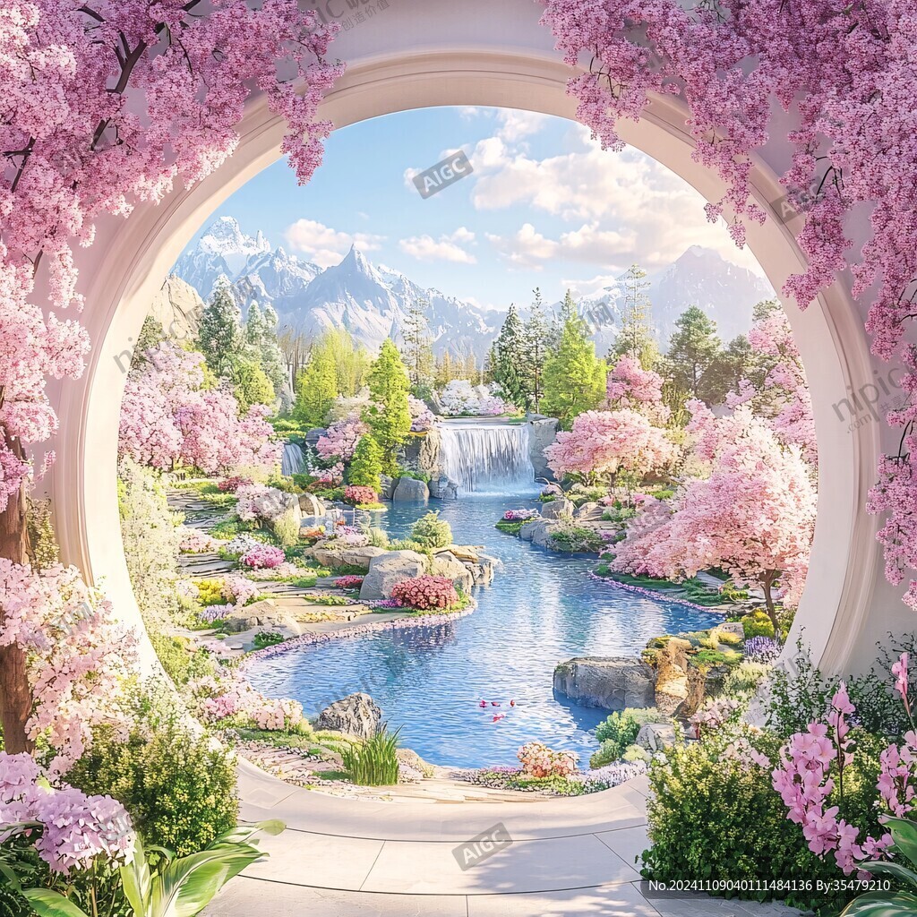 粉色歐式花園