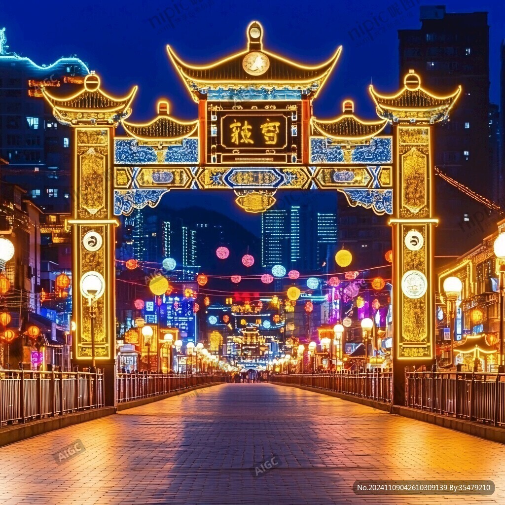 牌樓夜景