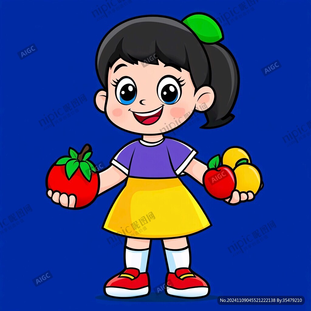 卡通石榴妹妹圖片