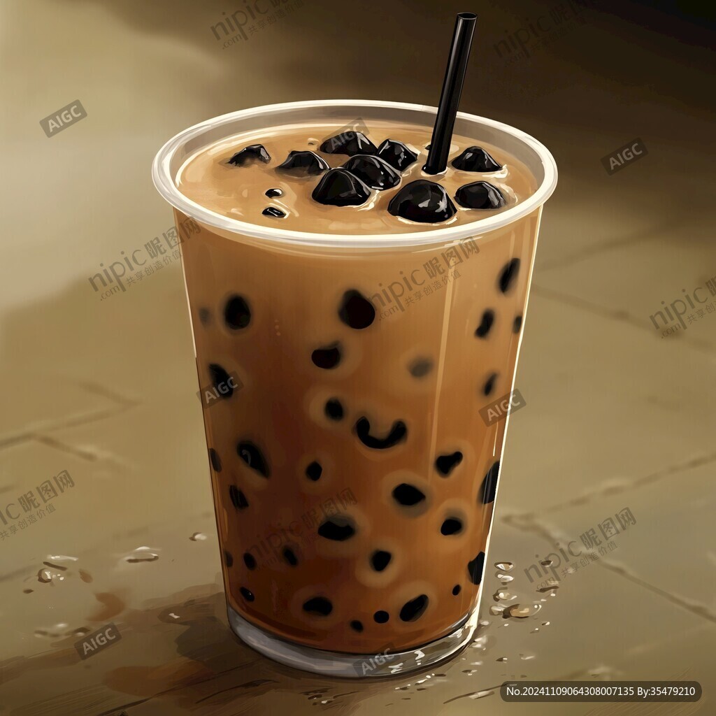 手繪珍珠奶茶