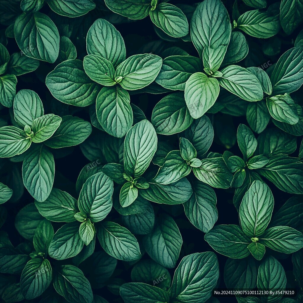 綠色植物平鋪背景