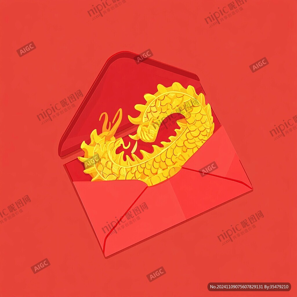 龍年紅包元素