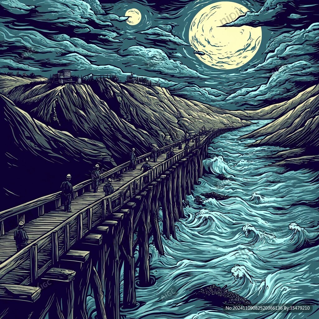 串月橋插畫
