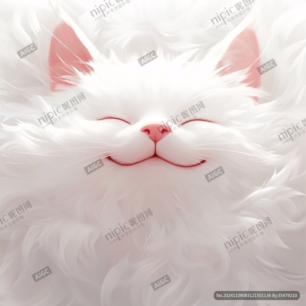 大白貓插畫