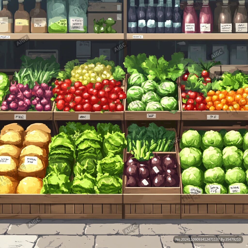 蔬菜店背景