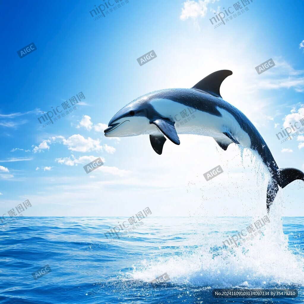 躍出水面的海豚