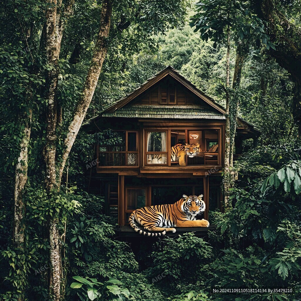 叢林浪漫的小屋