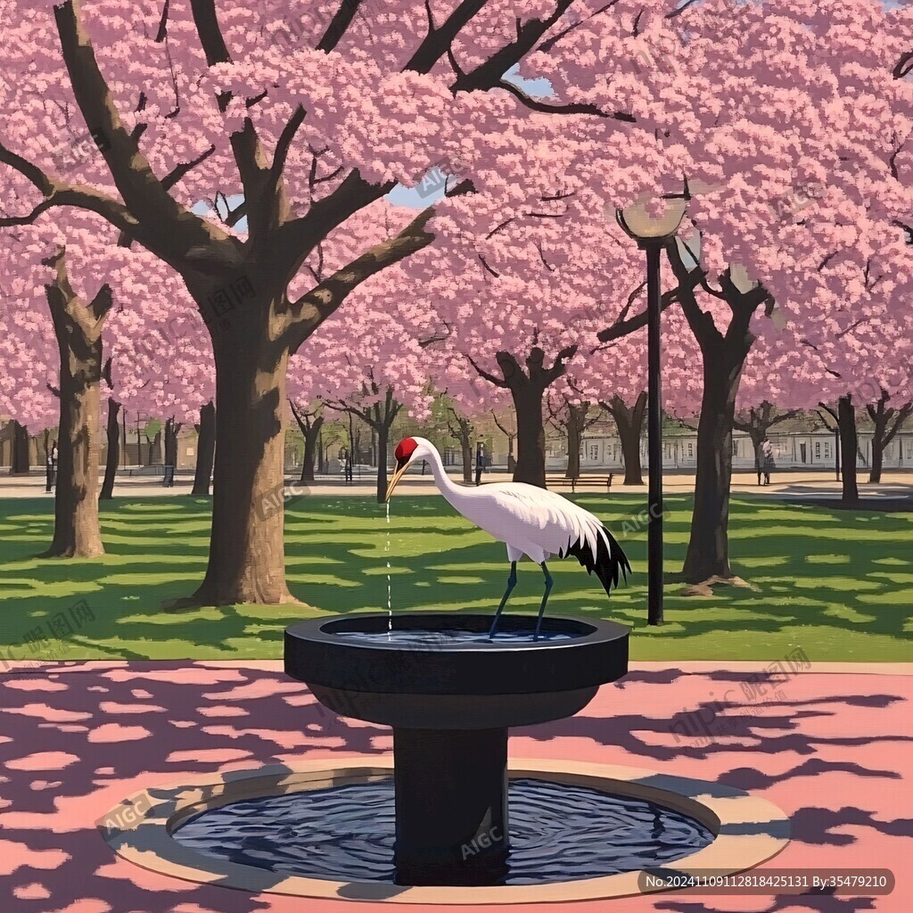 朱鹮插畫