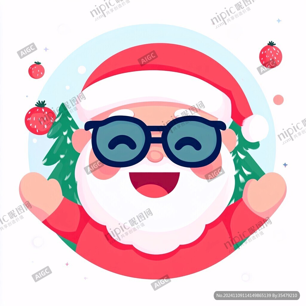 扁平圣誕老人