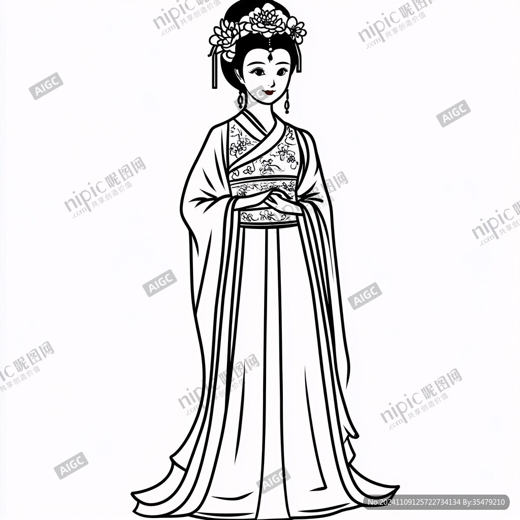 手繪貴妃卡通