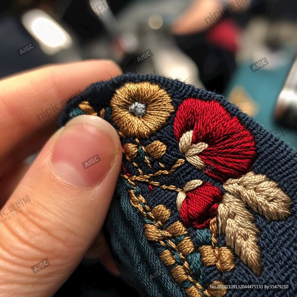 刺繡細節(jié)圖