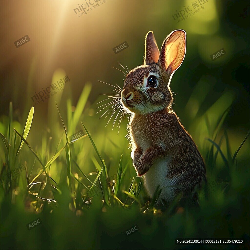 唯美萌寵玉兔小動物