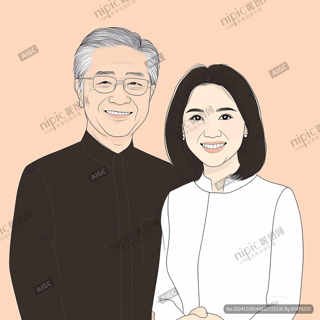 夫妻插畫