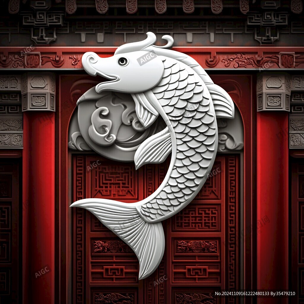 中式古典傳統(tǒng)錦鯉