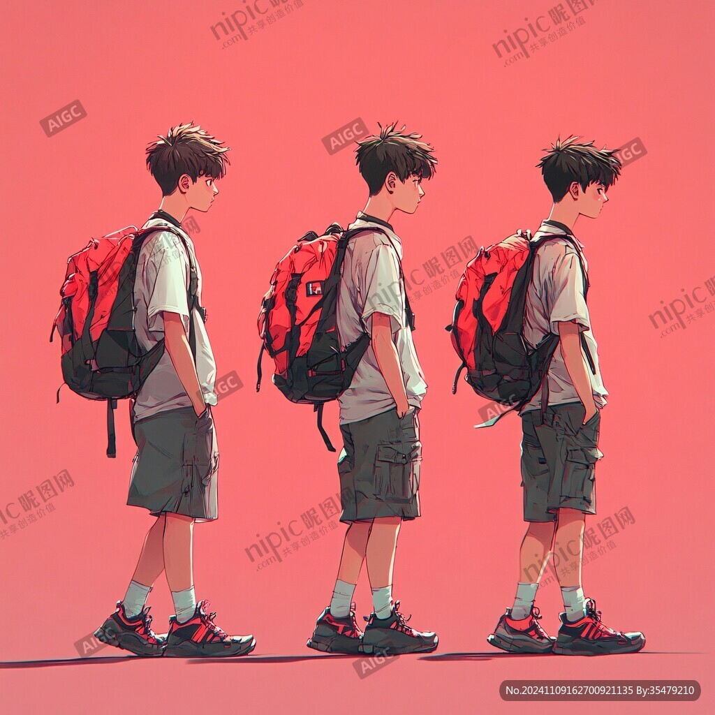 背書包的男孩子