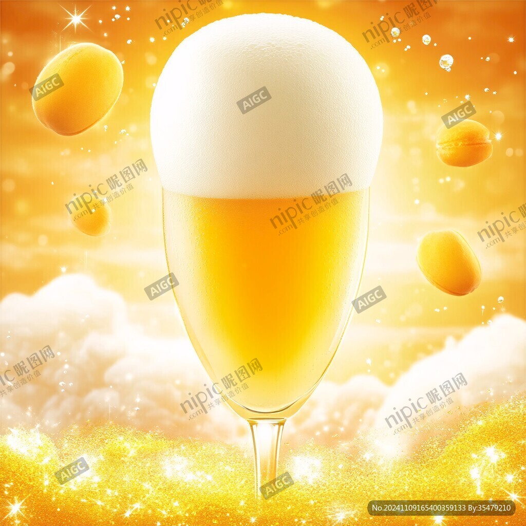 啤酒水花質感特效
