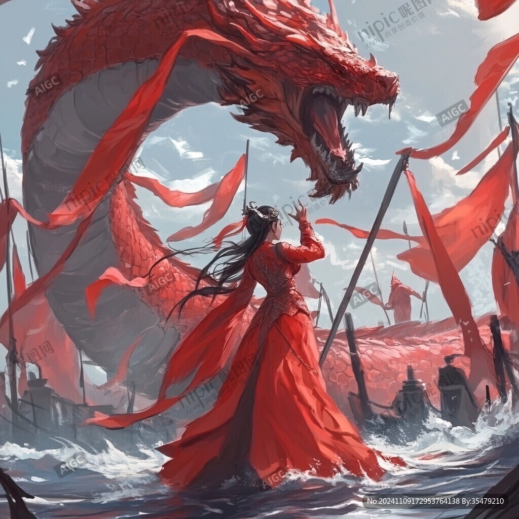 紅衣少女設(shè)計(jì)古風(fēng)