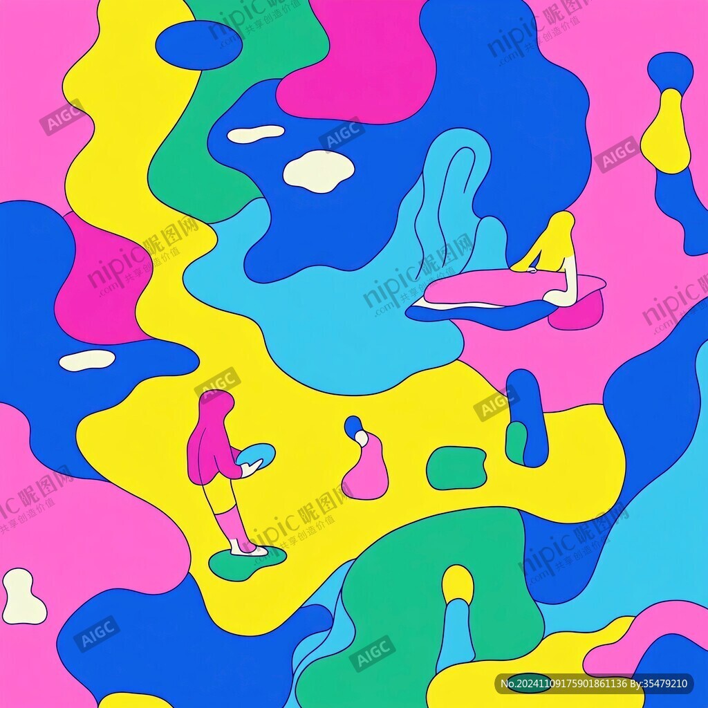流體元素插畫
