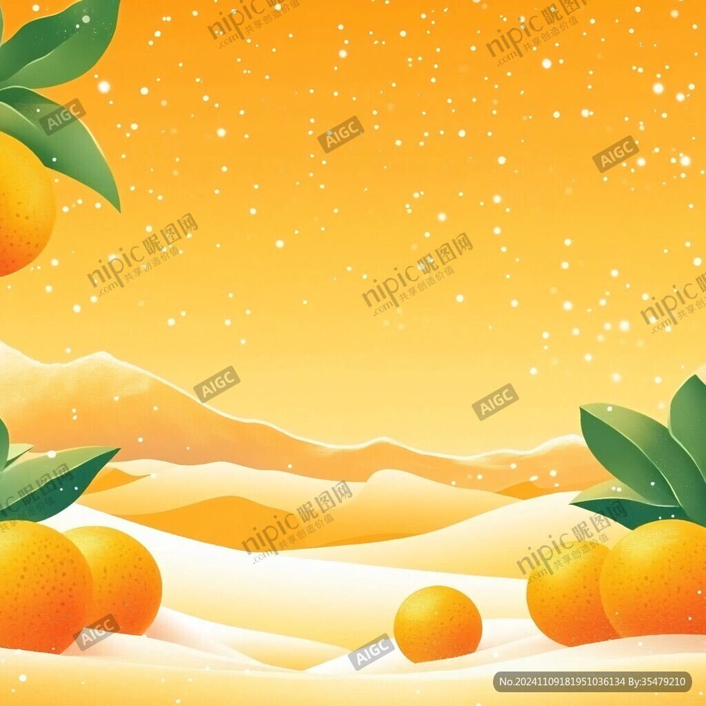 冰糖橙包裝插畫