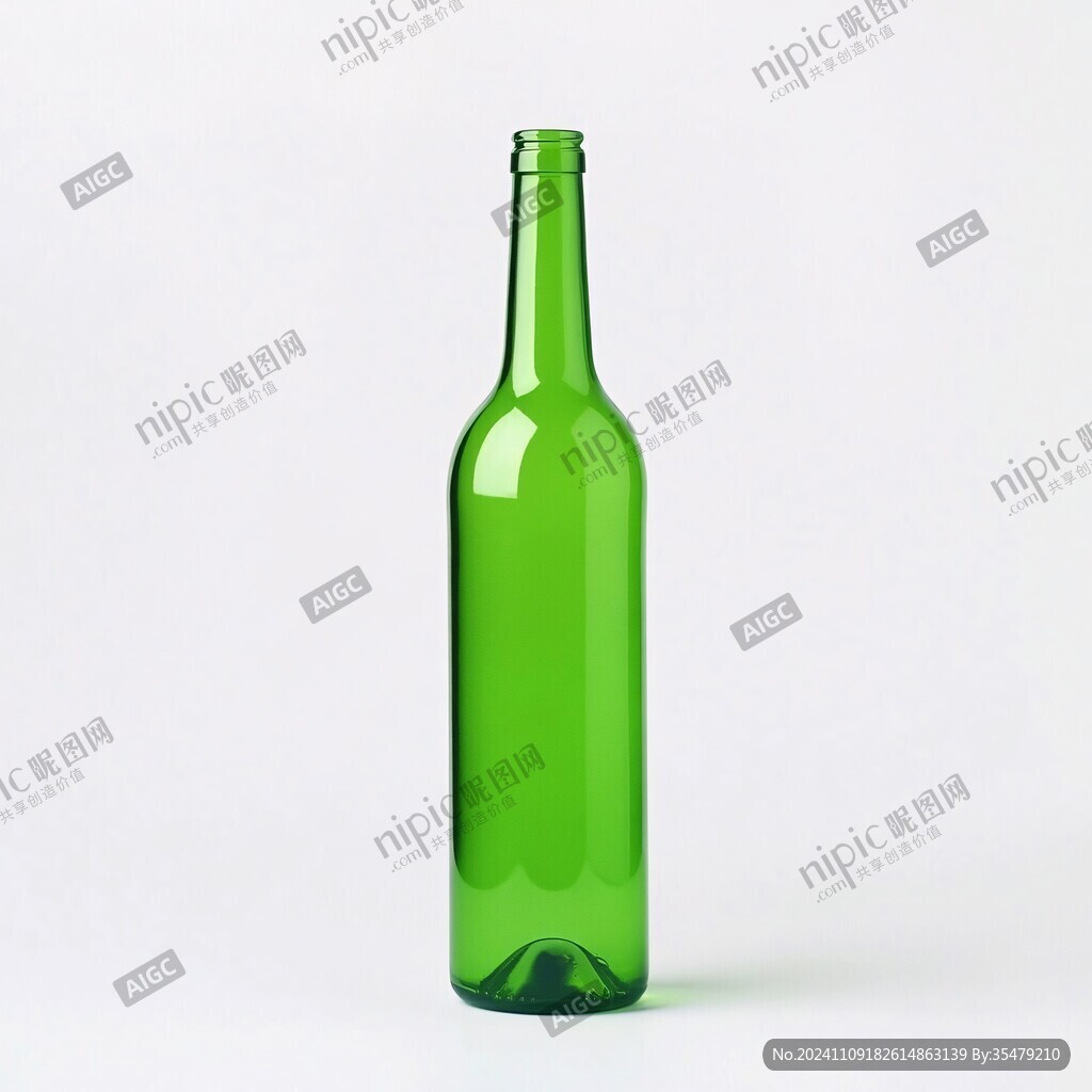綠色漸變透明酒瓶