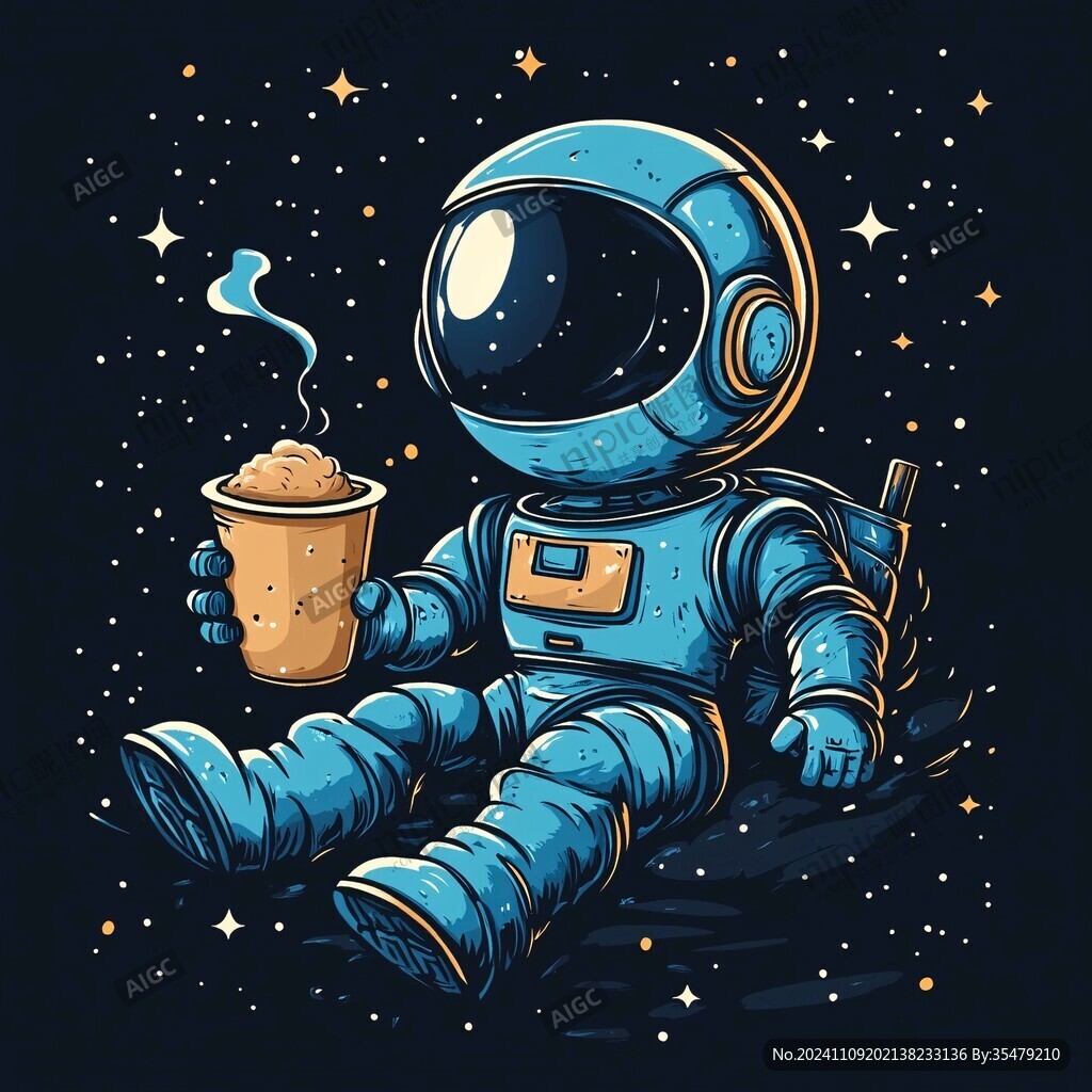 宇航員杯子圖案